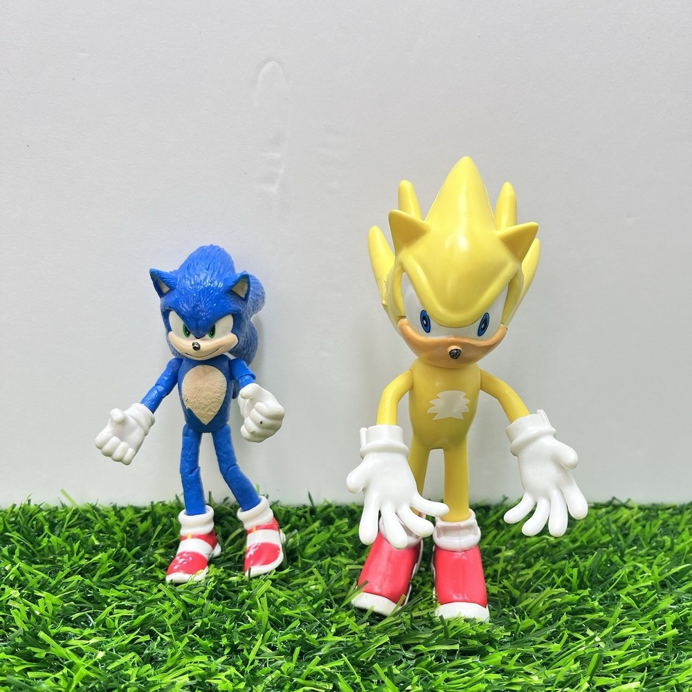 Sonic The Hedgehog Jakks & Super Sonic Collectible Action Figure 5-4 inch Loose - Picture 1 of 6